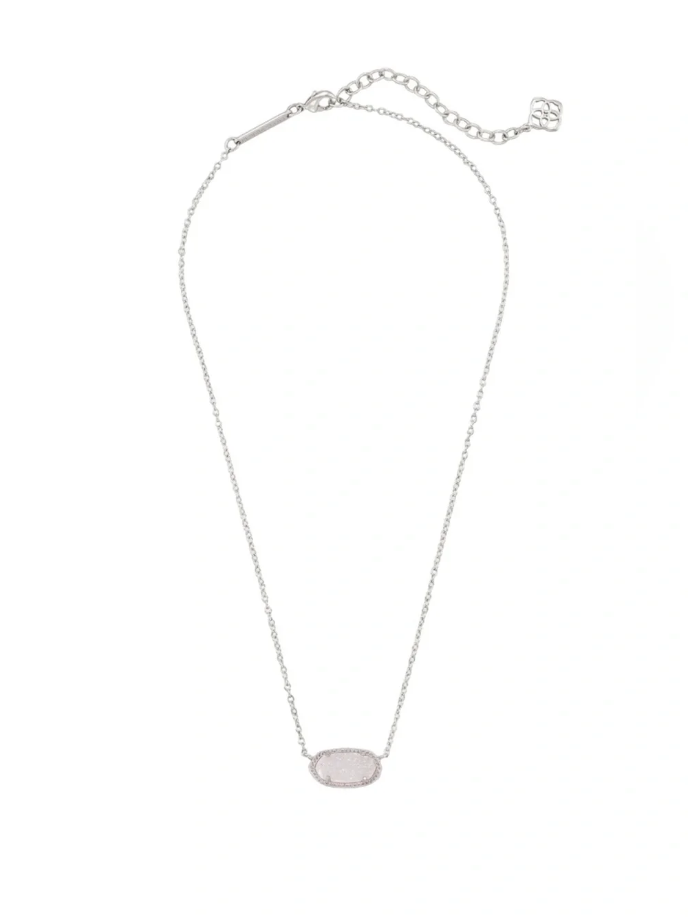 Authentic Kendra Scott Elisa Silver Pendant Necklace ✨ - Picture 2 of 8